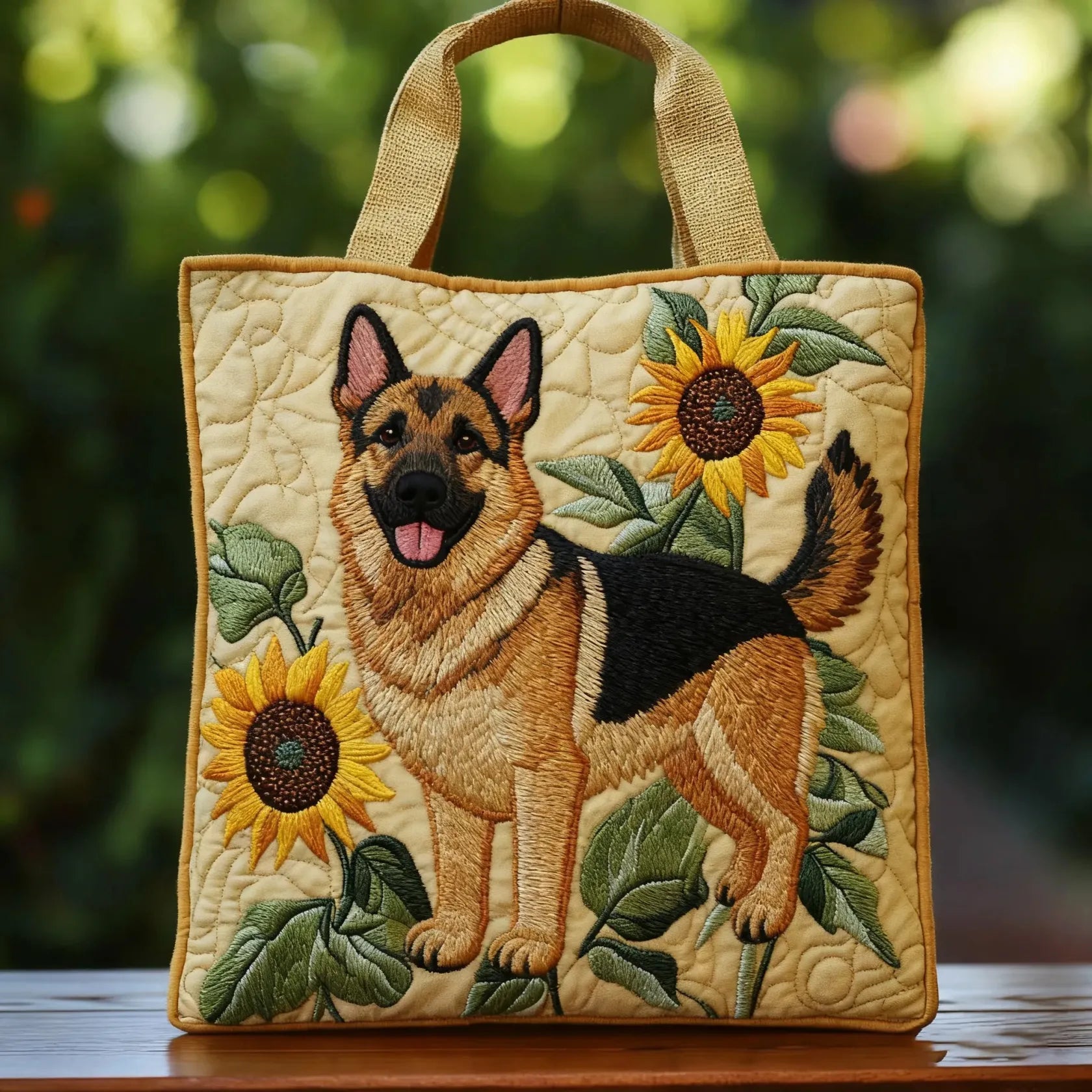 Floral Print German Shepherd Bag