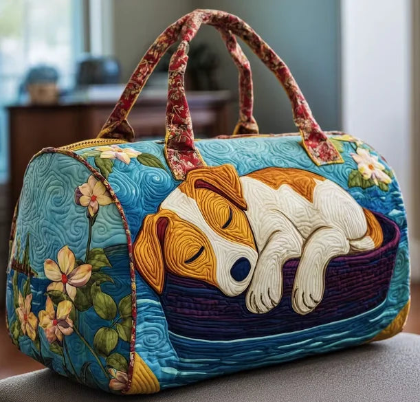 Sleeping Jack Russell Quilted Bag