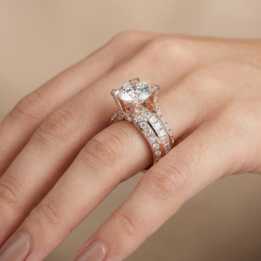 SILVER DIAMOND GLAMOUR RING