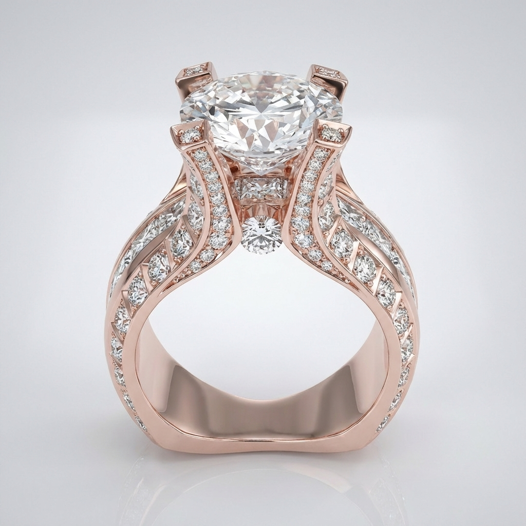 SILVER DIAMOND GLAMOUR RING