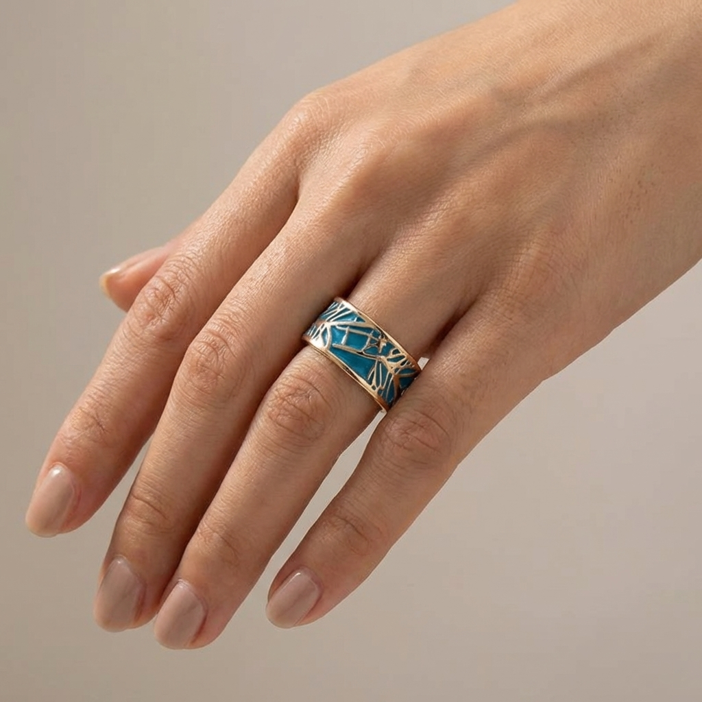 ROSE GOLD TURQUOISE MYSTICAL RING