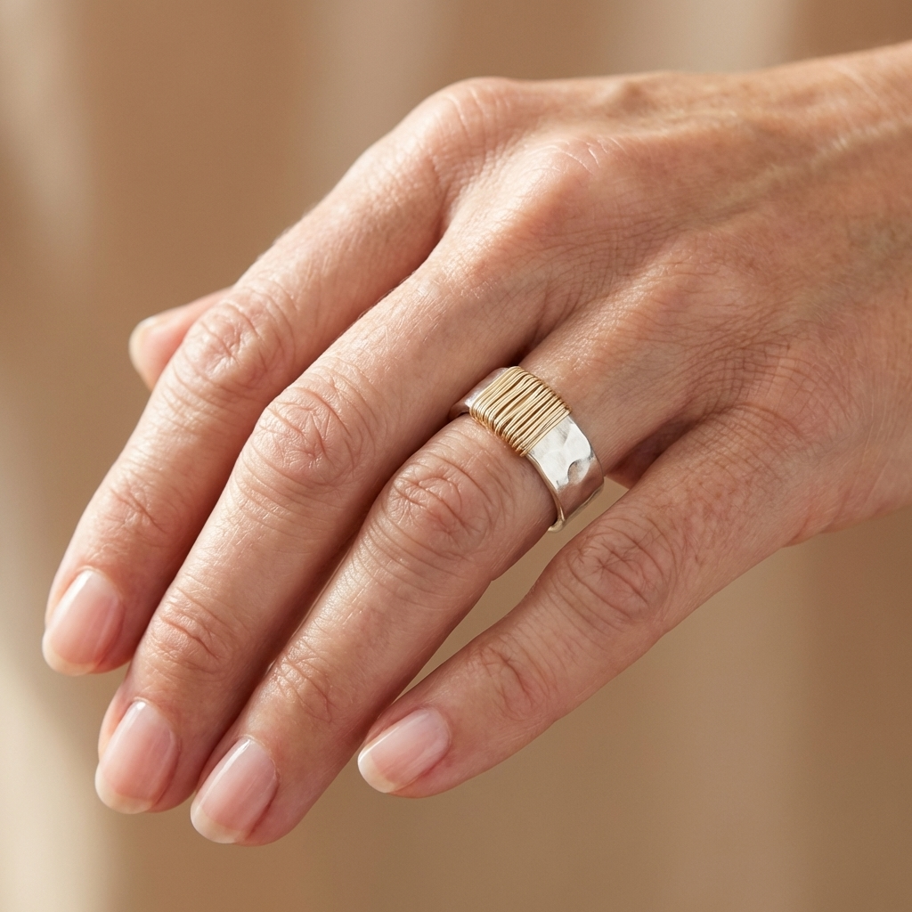 HANDMADE SILVER & COIL RING