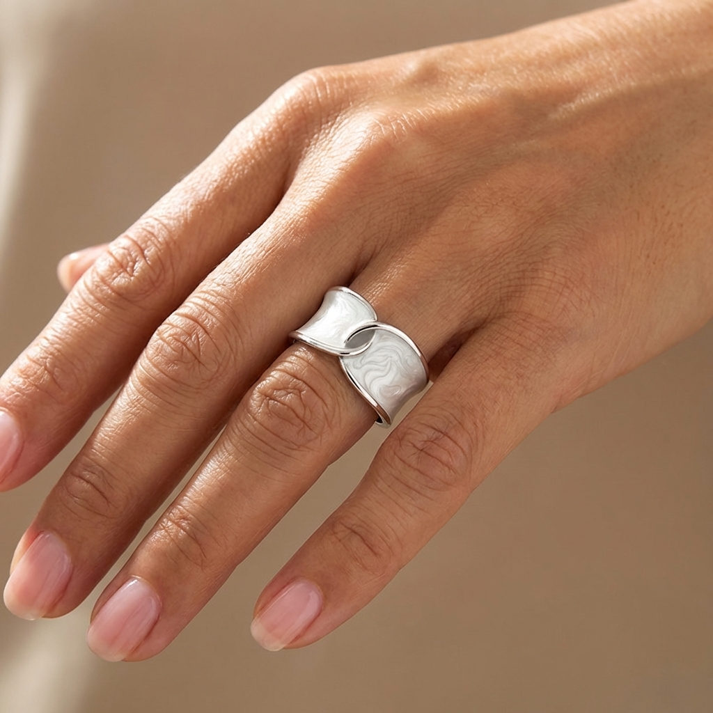 JADE DOUBLE STONE RING - (ADJUSTABLE)