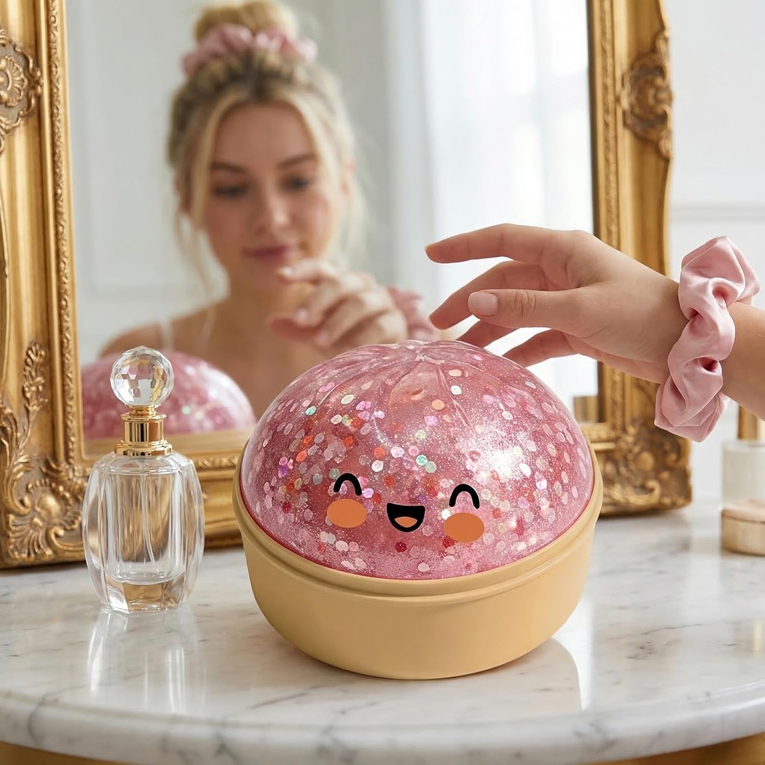 Giant Glitter Dumpling Squishy