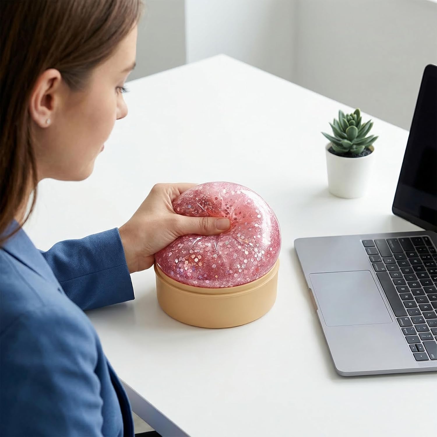 Giant Glitter Dumpling Squishy