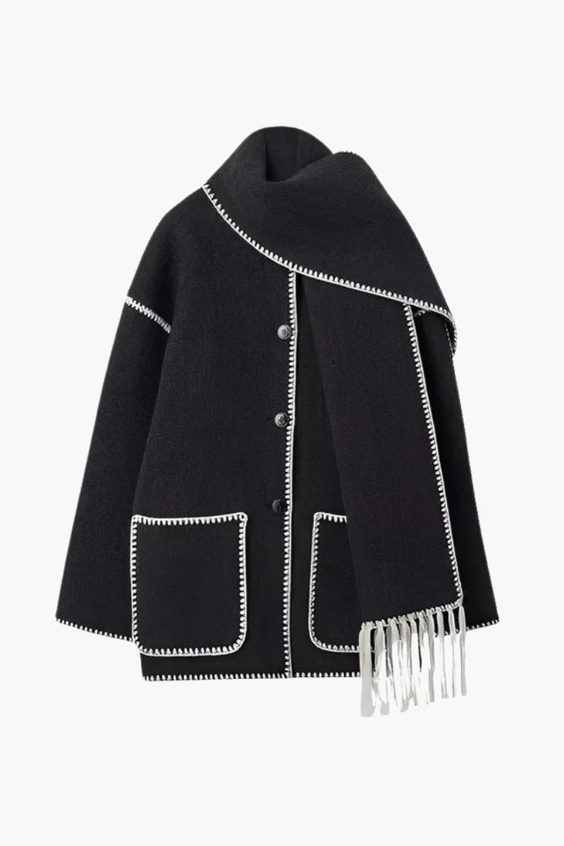 Kabát Amara s haute couture výšivkami