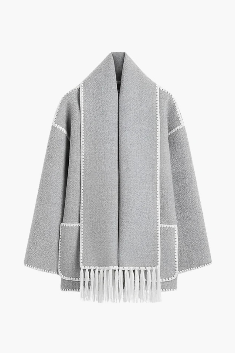 Kabát Amara s haute couture výšivkami