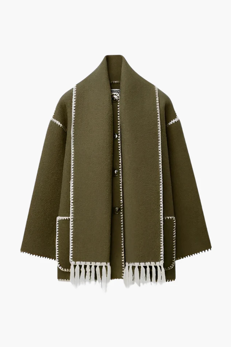 Kabát Amara s haute couture výšivkami