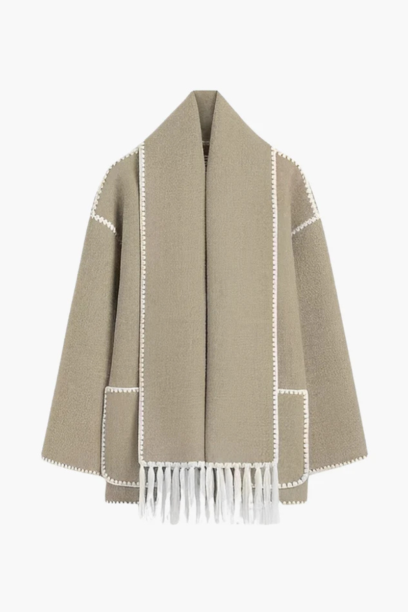 Kabát Amara s haute couture výšivkami