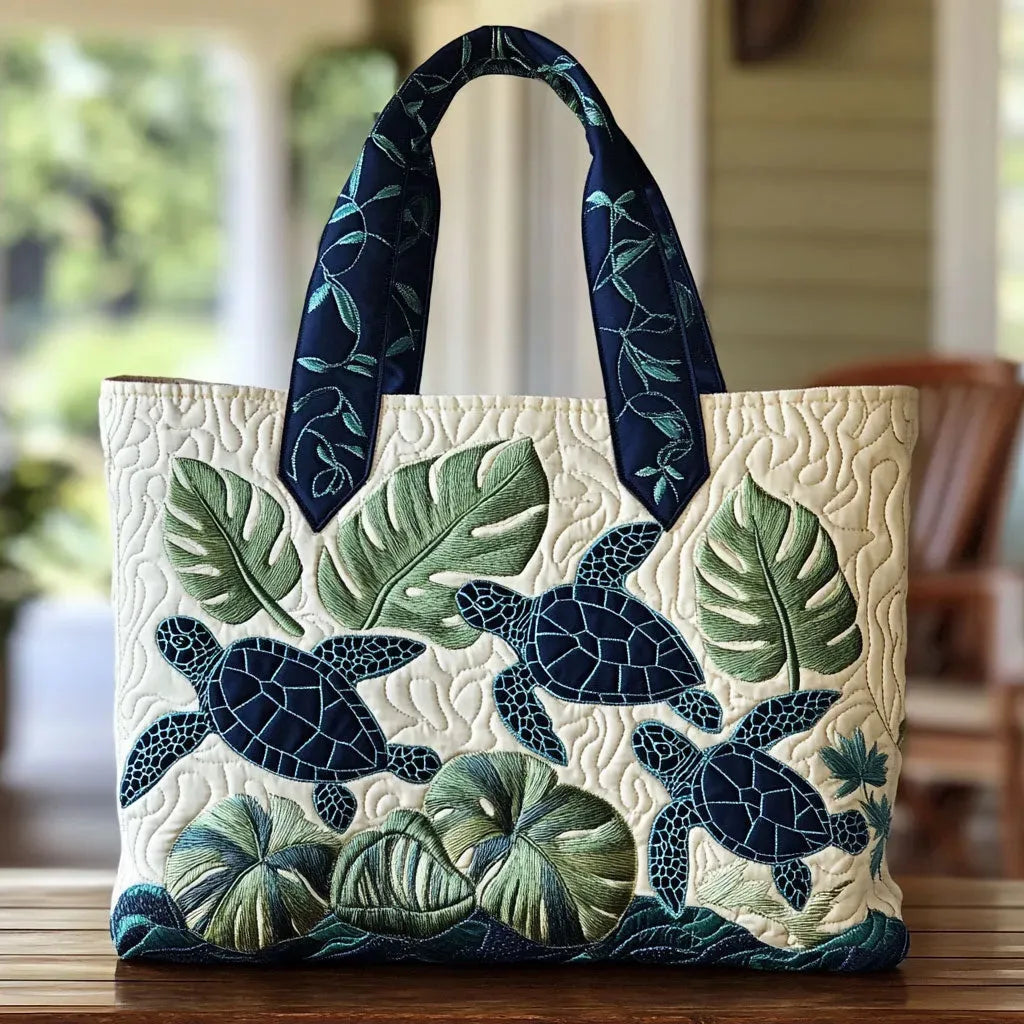 Handcrafted Turtle Grace Tote Bag