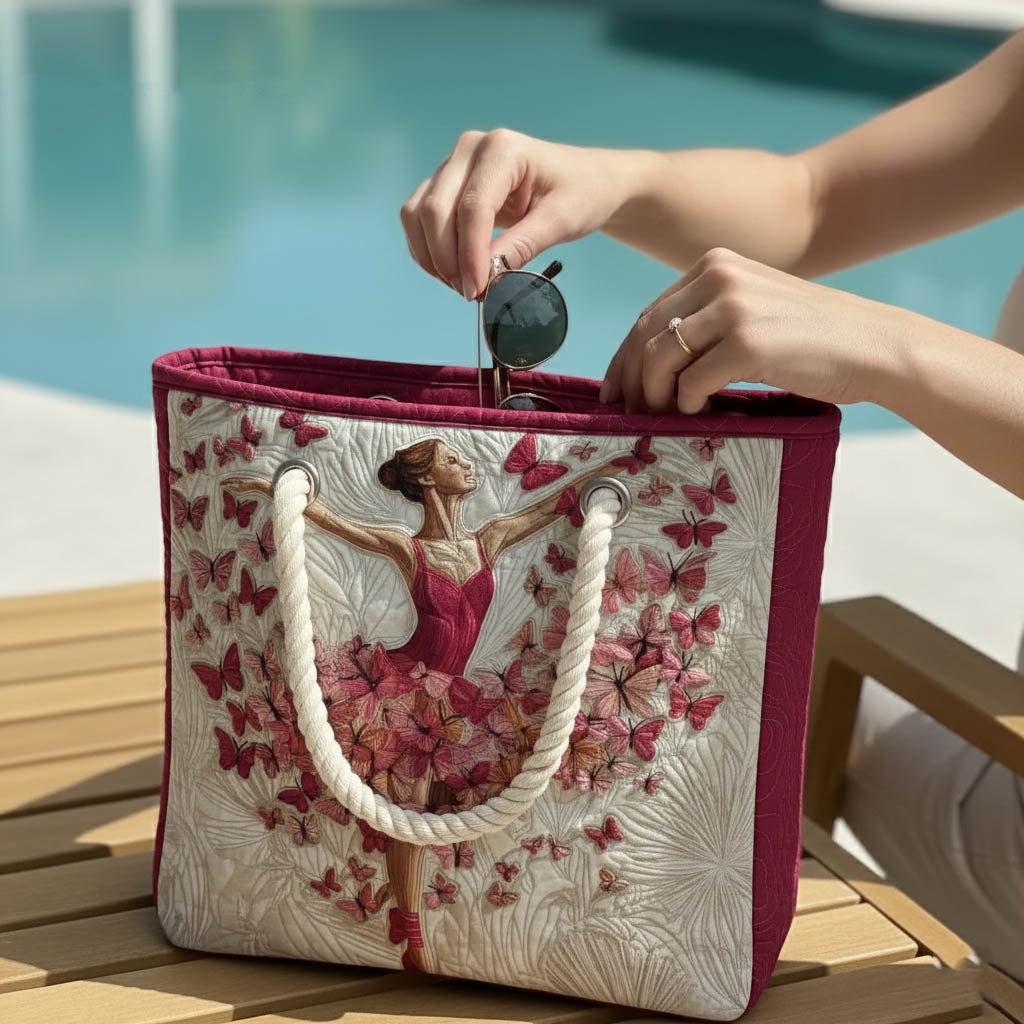 Elegant Quilted Beach Bag Ballerina