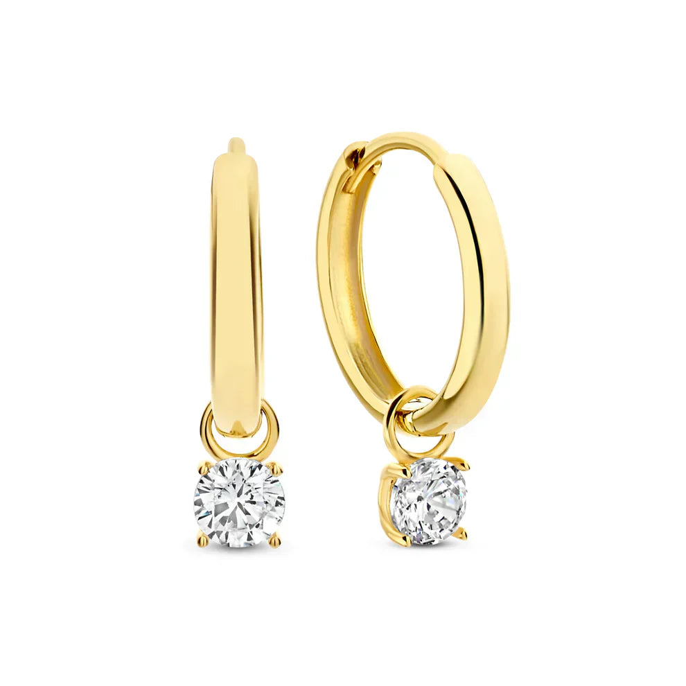 Hoop Earrings with Moonstone