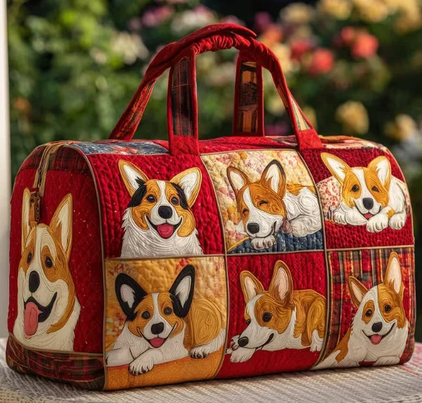 Corgi Companions Quilted Bag