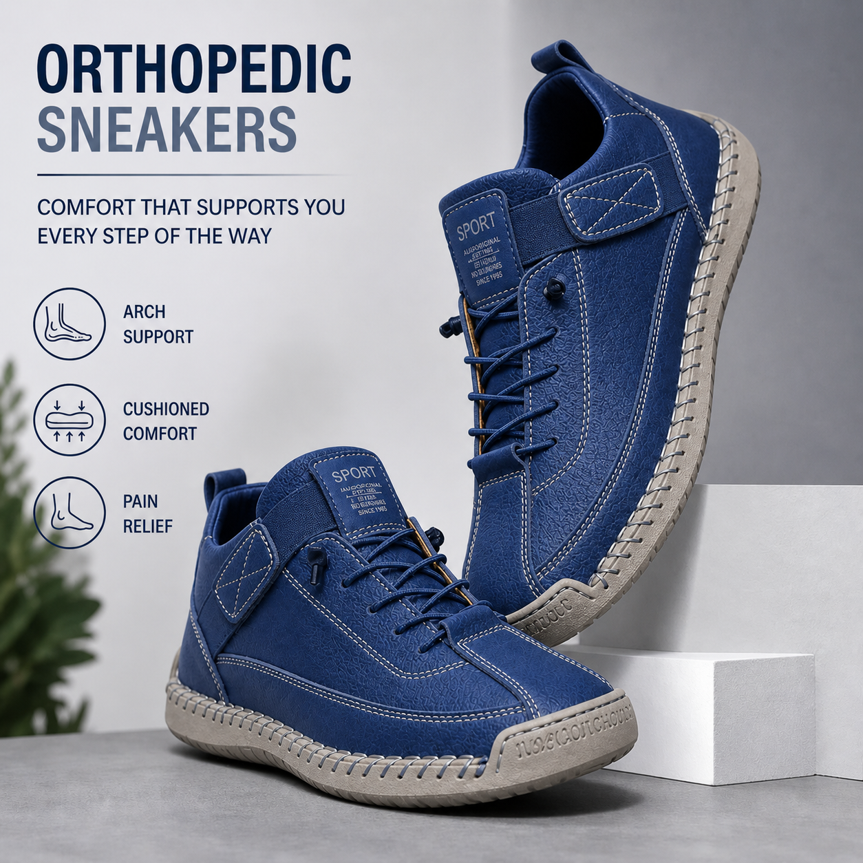 MIA ORTHOPEDIC SNEAKERS - BLUE