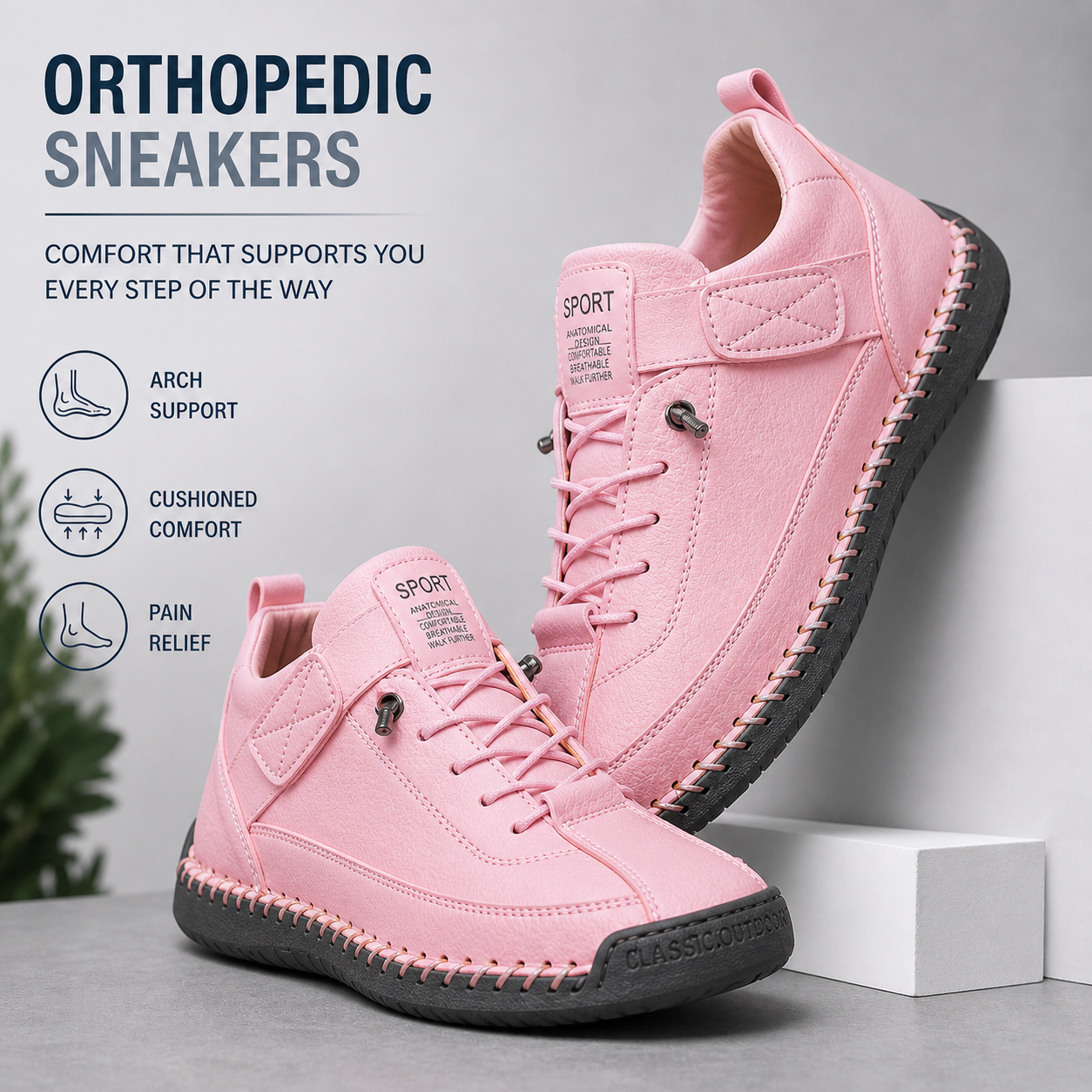 MIA ORTHOPEDIC SNEAKERS - PINK