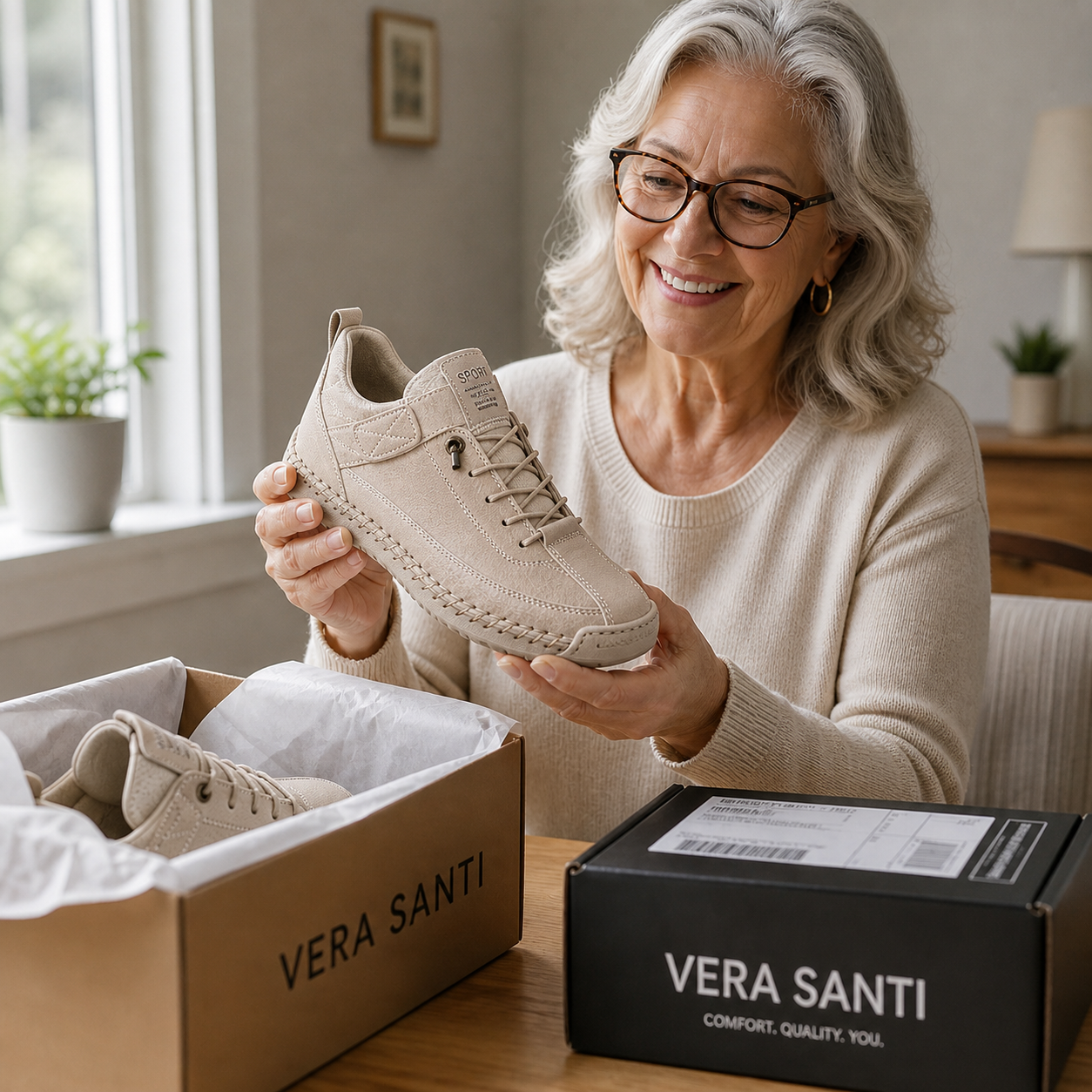 MIA ORTHOPEDIC SNEAKERS - BEIGE