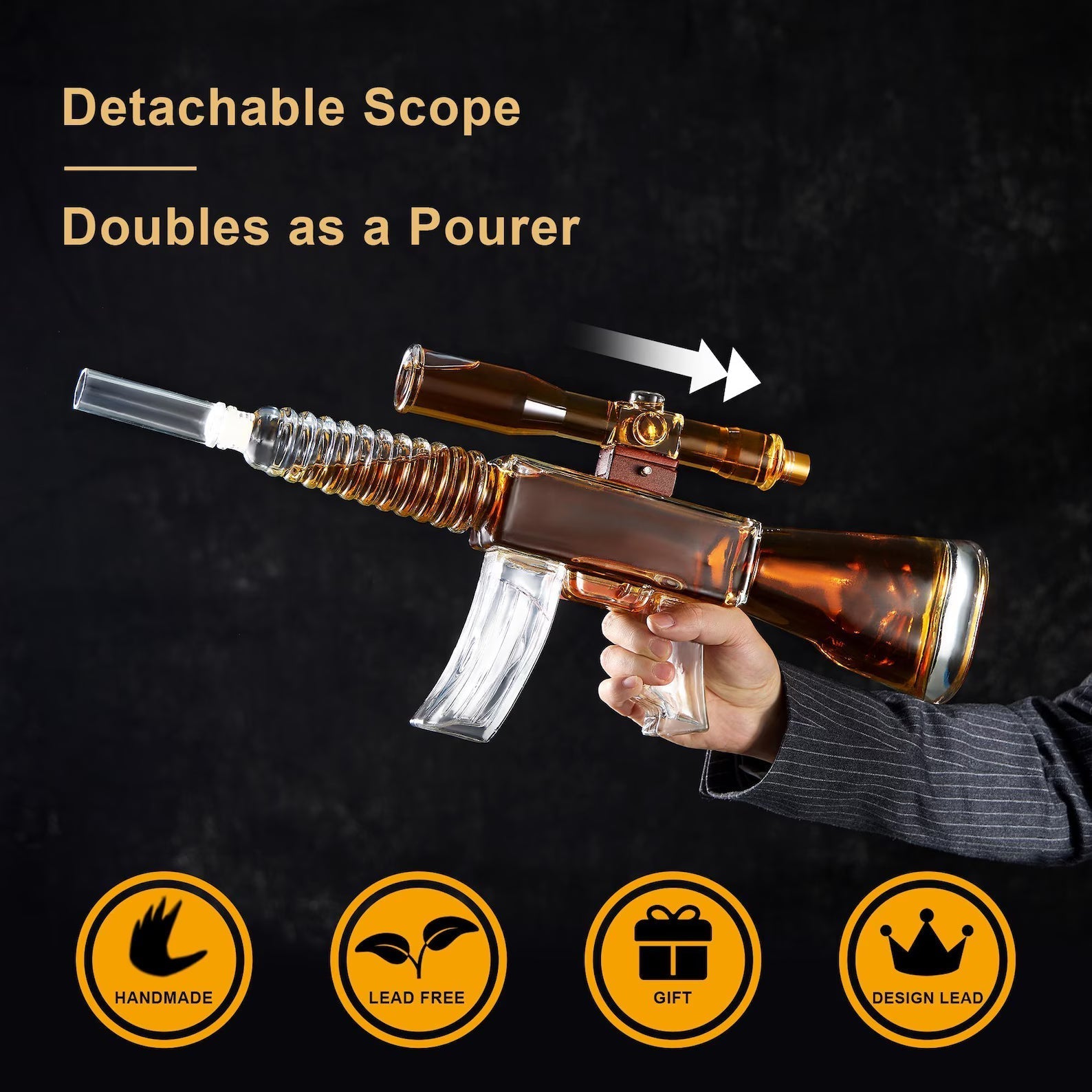 Whiskey Bottle - Rifle Set Edition with Glasses