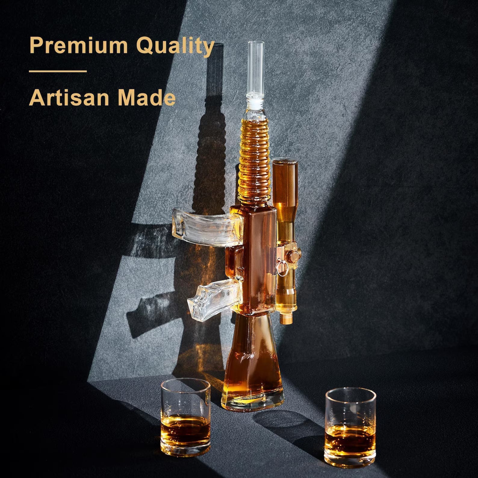Whiskey Bottle - Rifle Set Edition with Glasses