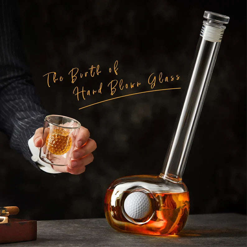 Whisky Bottle - Golf Club Set Edition with Glasses